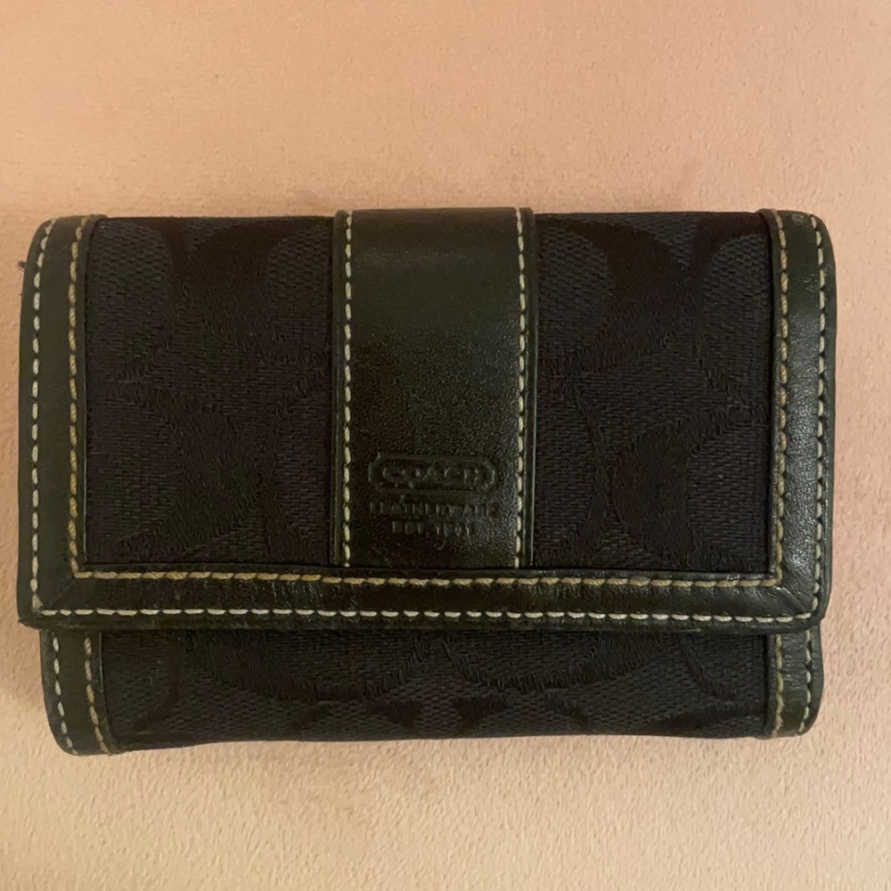 Coach black small wallet